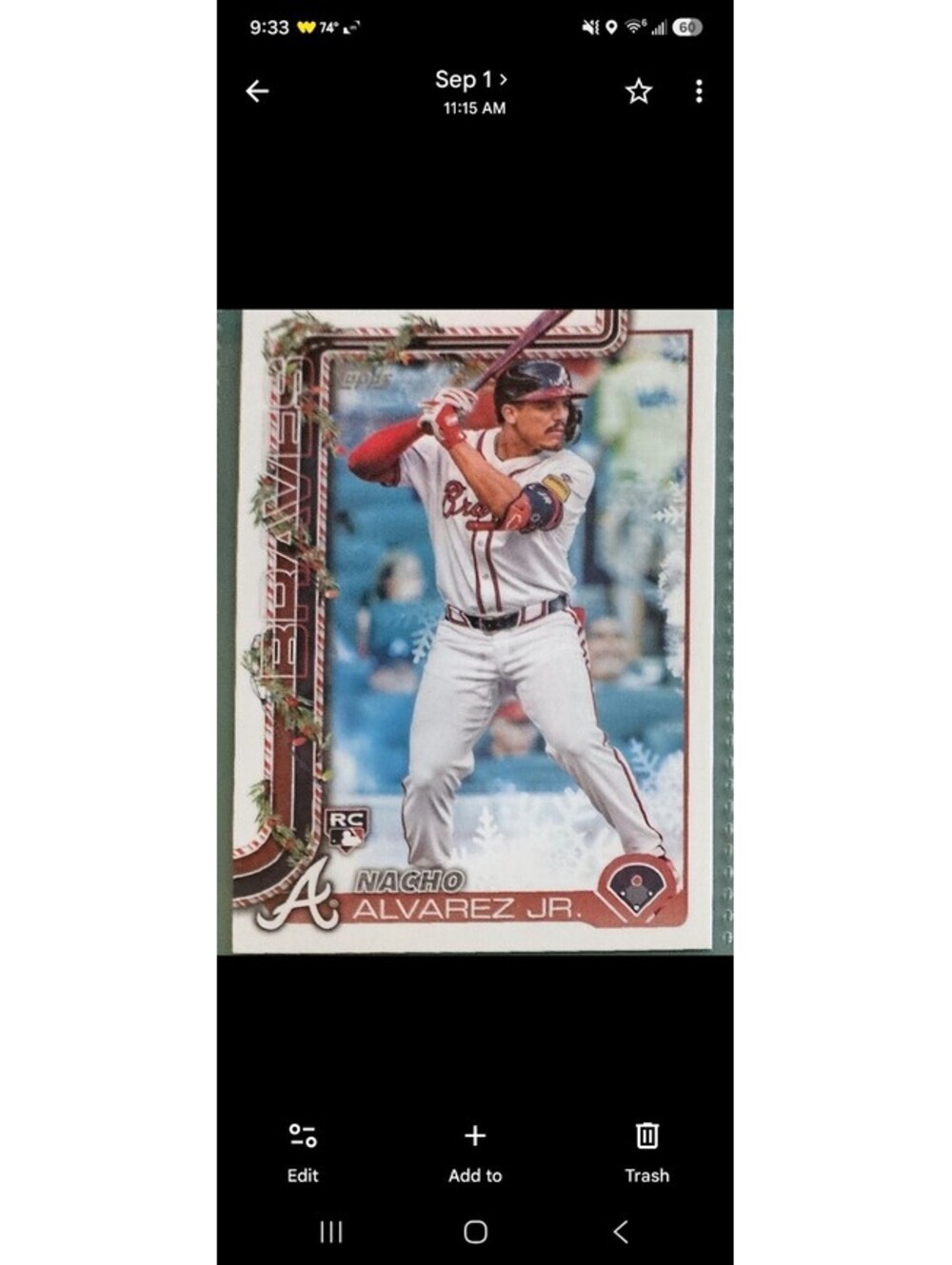 2025 Topps Holiday #H183 Nacho Alvarez Jr.